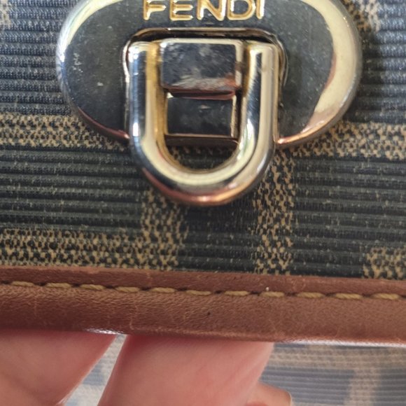 RARE FENDI FF MONOGRAM~ 2 WAY WITH CROSSBODY STRAP - Picture 9 of 16